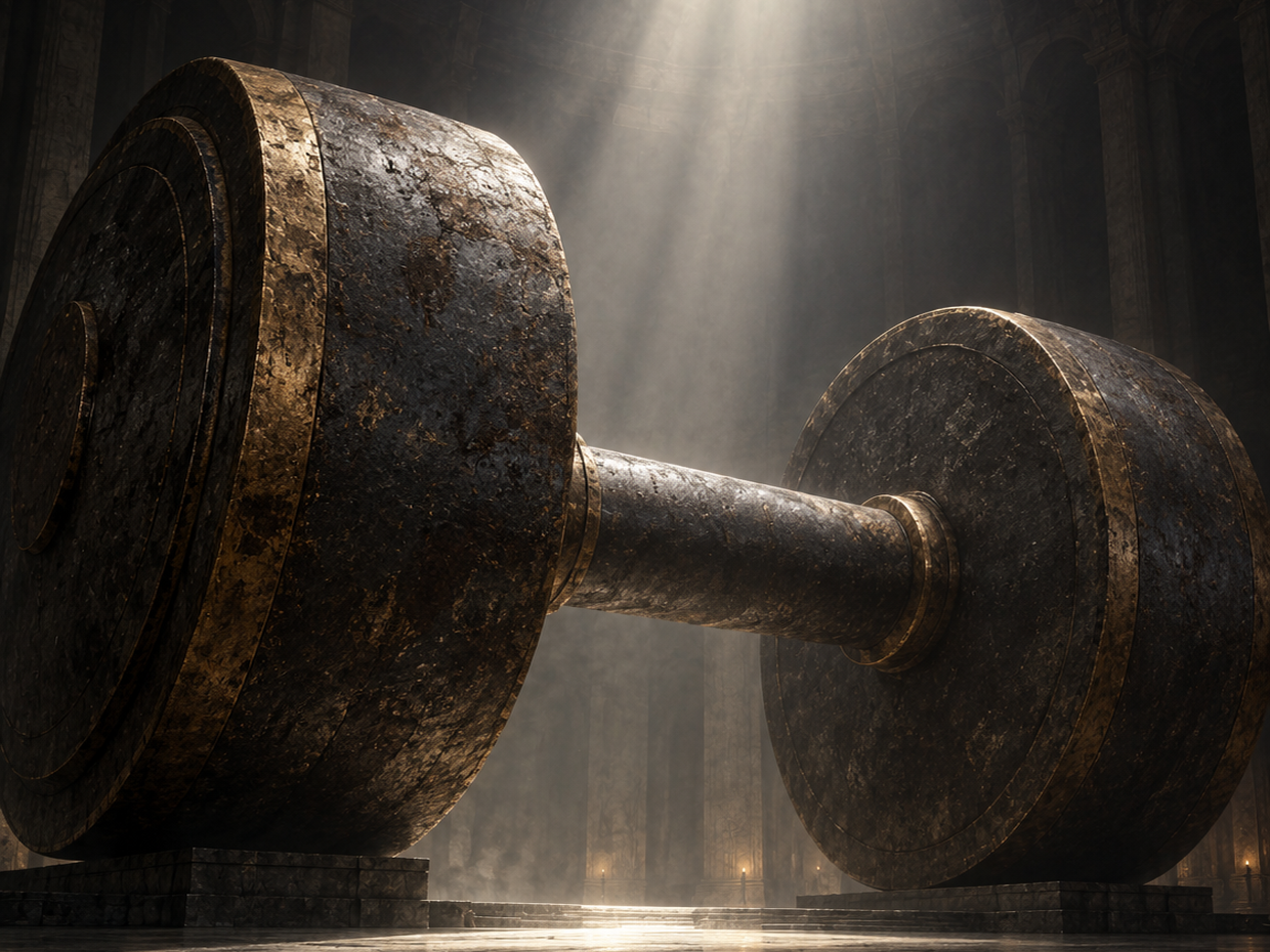 Approved heavy dumbbell illustration