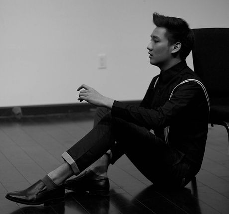 A performer in a rehearsal room